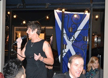 Flying the flag: Deputy Consul General Bernie Greene at our Burns Night Dinner