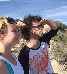 RUNYON CANYON: Eileen and Peter Granger-Taylor enjoy the view... (Photo: Kara Miller) 