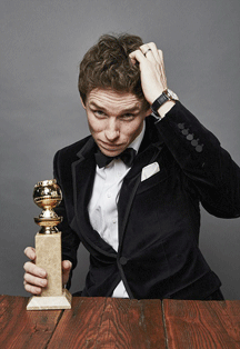 RED HOT: Eddie Redmayne picked up a Golden Globe on Sunday