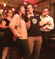 Goodbye to Michael: our pub quiz crew were in fine voice this week (Photo: Michael Le Sanford)