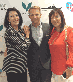 Craig flanked by Fiona Harden and Marina Paganucci
