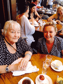 Erin Pizzey and Eileen at the British Breakfast Club