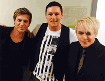 Sean Borg with Roger Taylor and Nick Rhodes