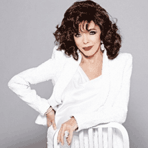 Joan Collins: honored at our Christmas bash