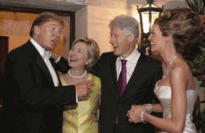 BEST OF ENEMIES: The Clintons at Trump's last wedding