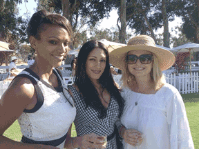 POLO PERFECT: Judi Shekoni, Tehmima Sunny and Eileen Lee at Will Rogers State Park